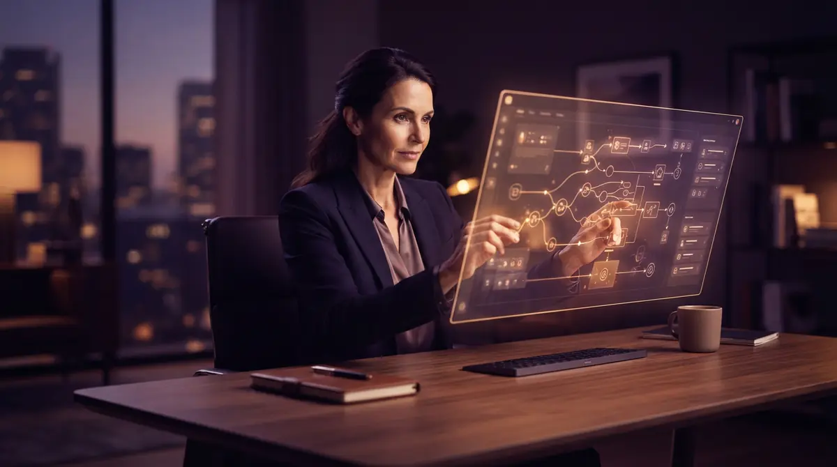 A professional using autonomous agents to assemble custom digital tools