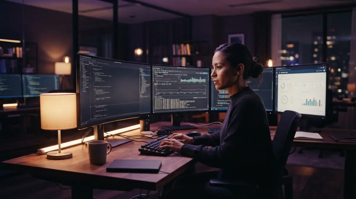 Software developer workspace displaying automated code audit findings and patch suggestions.