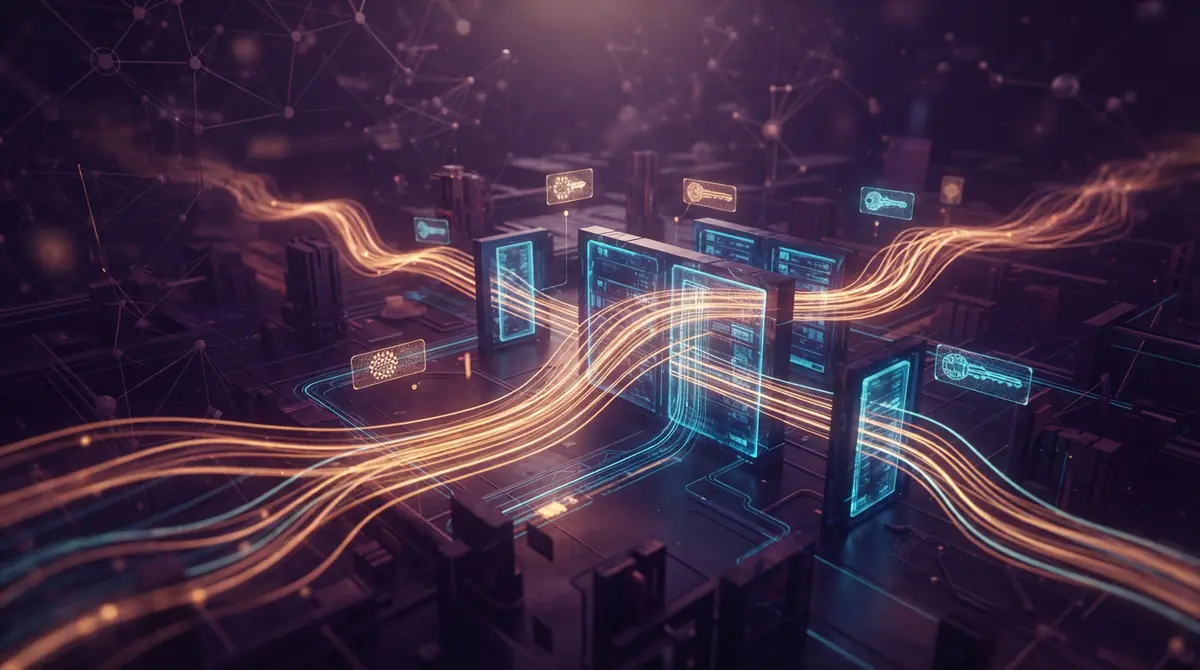 Abstract visualization of software agents navigating network boundaries