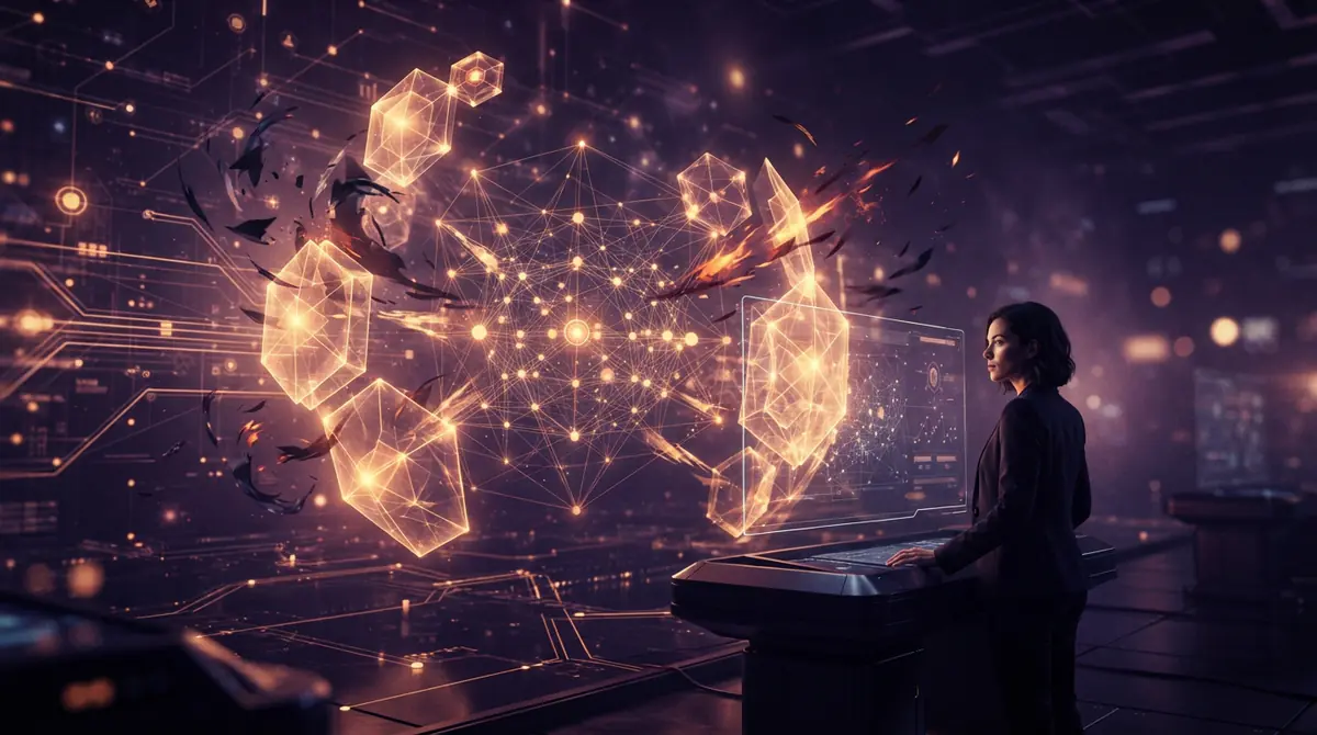An illustration symbolizing cybersecurity defenses and vulnerability auditing.