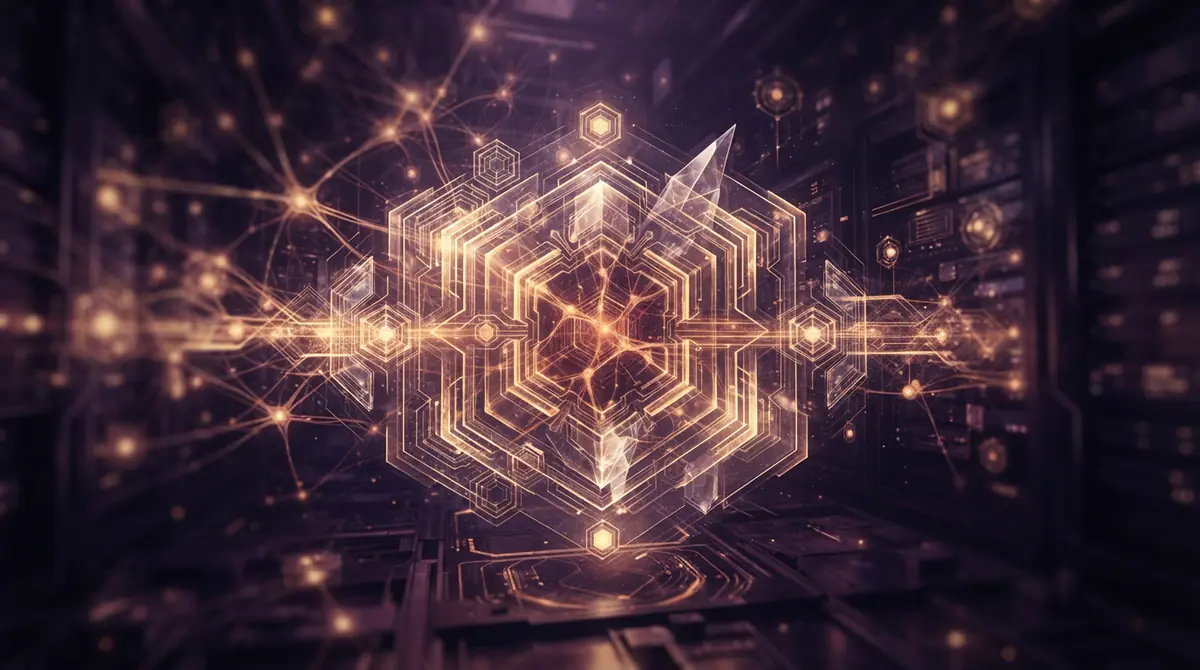 Conceptual visualization of layered digital safeguards protecting internal reasoning pathways.