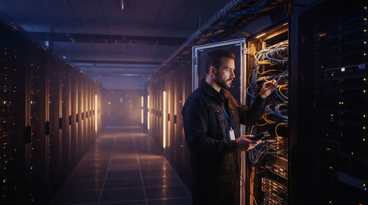 High-density server racks and computing infrastructure in a commercial data center