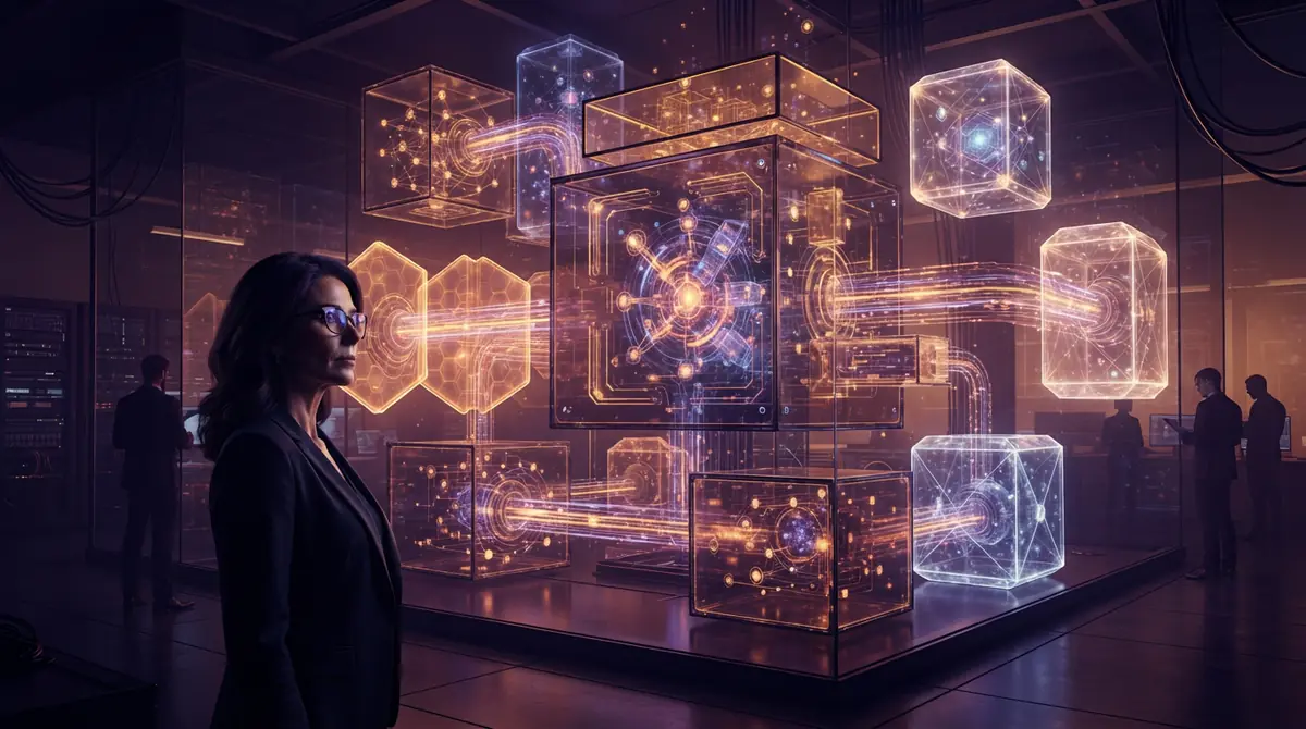 Illustration representing containment layers and sandboxed computational infrastructure