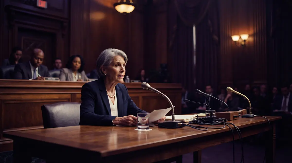 An official testifying before a congressional committee.
