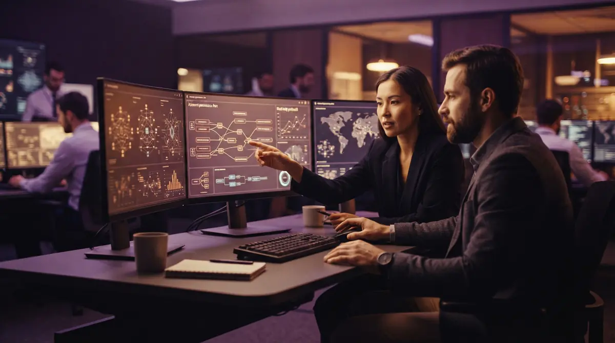 Fintech software engineers designing restricted read-only permissions for account software.